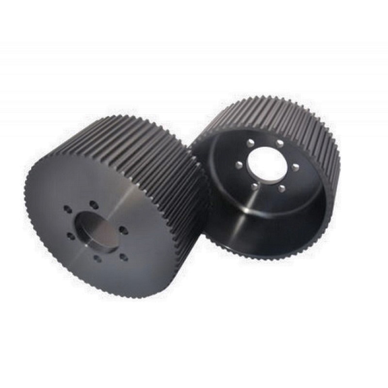8MM GT HARD ANODIZED RACE PULLEYS BY RCD - BLACK  HARDENED